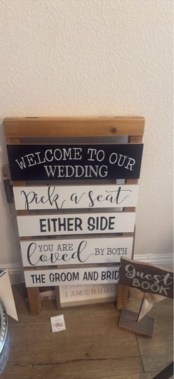 Two wedding signs