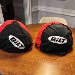 Two Like New Bilt Motorcycles Helmets, Grey,  With Bluetooth For Sale 