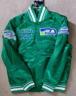 Seattle Seahawks 1976 Satin Bomber Jacket Size Large Men