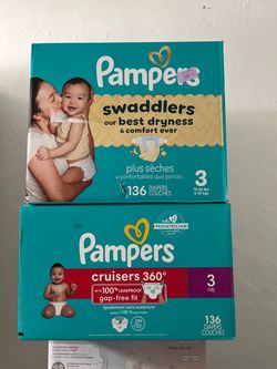 PAMPERS SIZE 3 (2BOXES) 136count each box