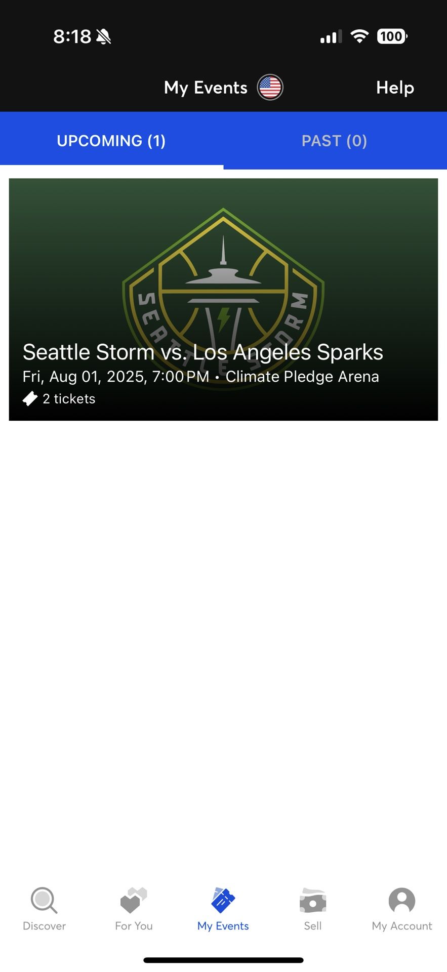 Seattle Storm Vs. LA Sparks, Friday 8/1/25