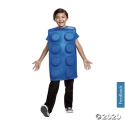 Kids LEGO blue brick costume size small.
