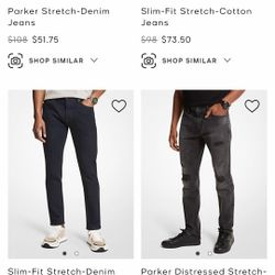 Like New Wore 2 Times Michael Kors Parker Slimfit Mens Jeans Size38x30 Located Rancho&Mill Colton 