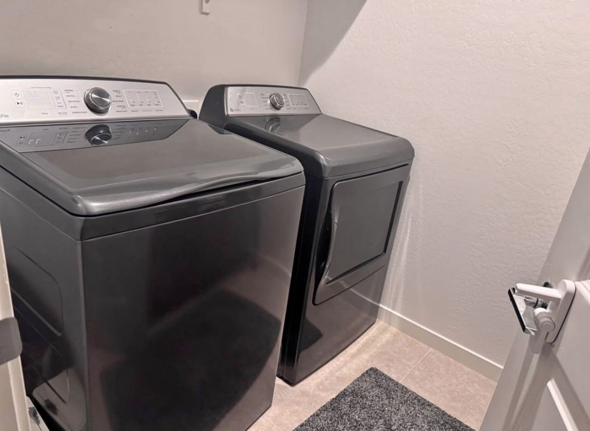 GE Profile Top Load Washer and Dryer