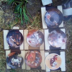 7 Rare Collectable Knowles Fine China Norman Rockwell Plates Limited Edition 