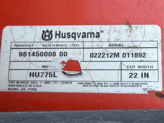Husqvarna HU775L 22-Inch Self Propelled Lawnmower