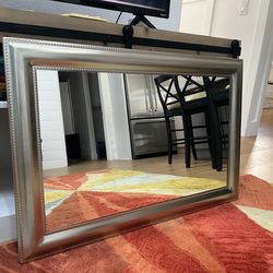 Elegant silver framed mirror 24 by 35.5
