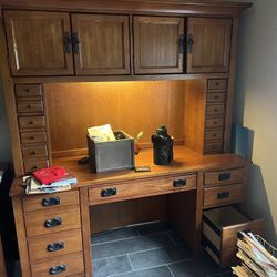 executive Desk With File Cabinet And Chair