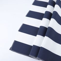 Outdoor Deep Seat Cushions for Patio Furniture, Waterproof Replacement Patio Chair Cushions, Double seat-blue/white stripe(1xseat+2Xback cushion)