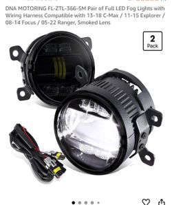 Pair of Full LED Fog Lights with Wiring Harness
