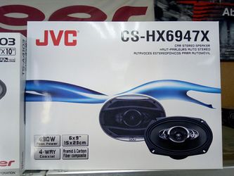 New JVC car audio 6x9 inch 4 way speaker pair