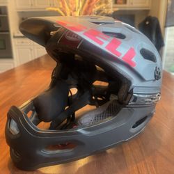 Bell Super 2 Helmet With Chin Bar - Full Fax
