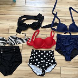 3. Retro style, bikinis, and misc Bikini tops. Swimwear/Swimsuits 