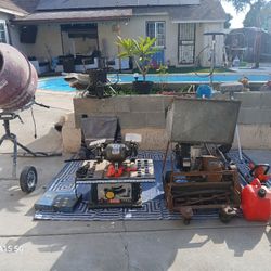 Tools, Cement Mixer, Milwaukee Sawzaw, Ryobi  Table Saw 