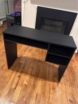 Black Desk w/ Shelves