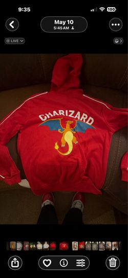 Charizard Pokémon Red Hoodie Sweatshirt