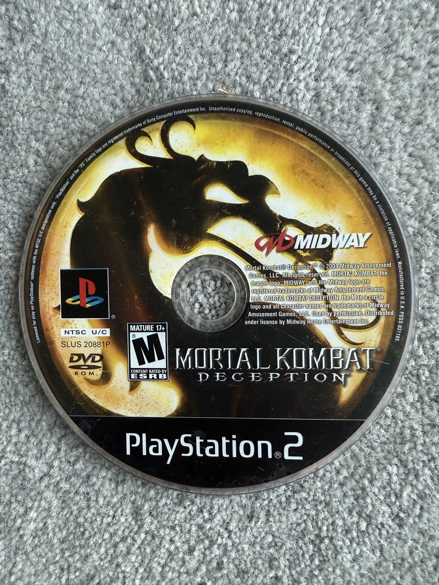 ***NO TRADES!!!*** Mortal Kombat Deception (PlayStation 2) ***NO TRADES!!!***