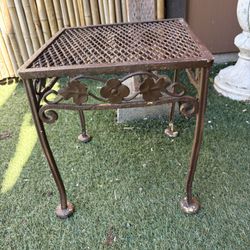 Vintage Iron Ornate Side Table