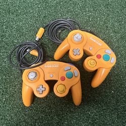 Nintendo GameCube OEM Orange Controller Lot DOL-003 FOR PARTS