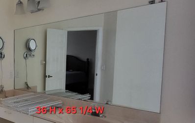 Frameless mirror 36x65