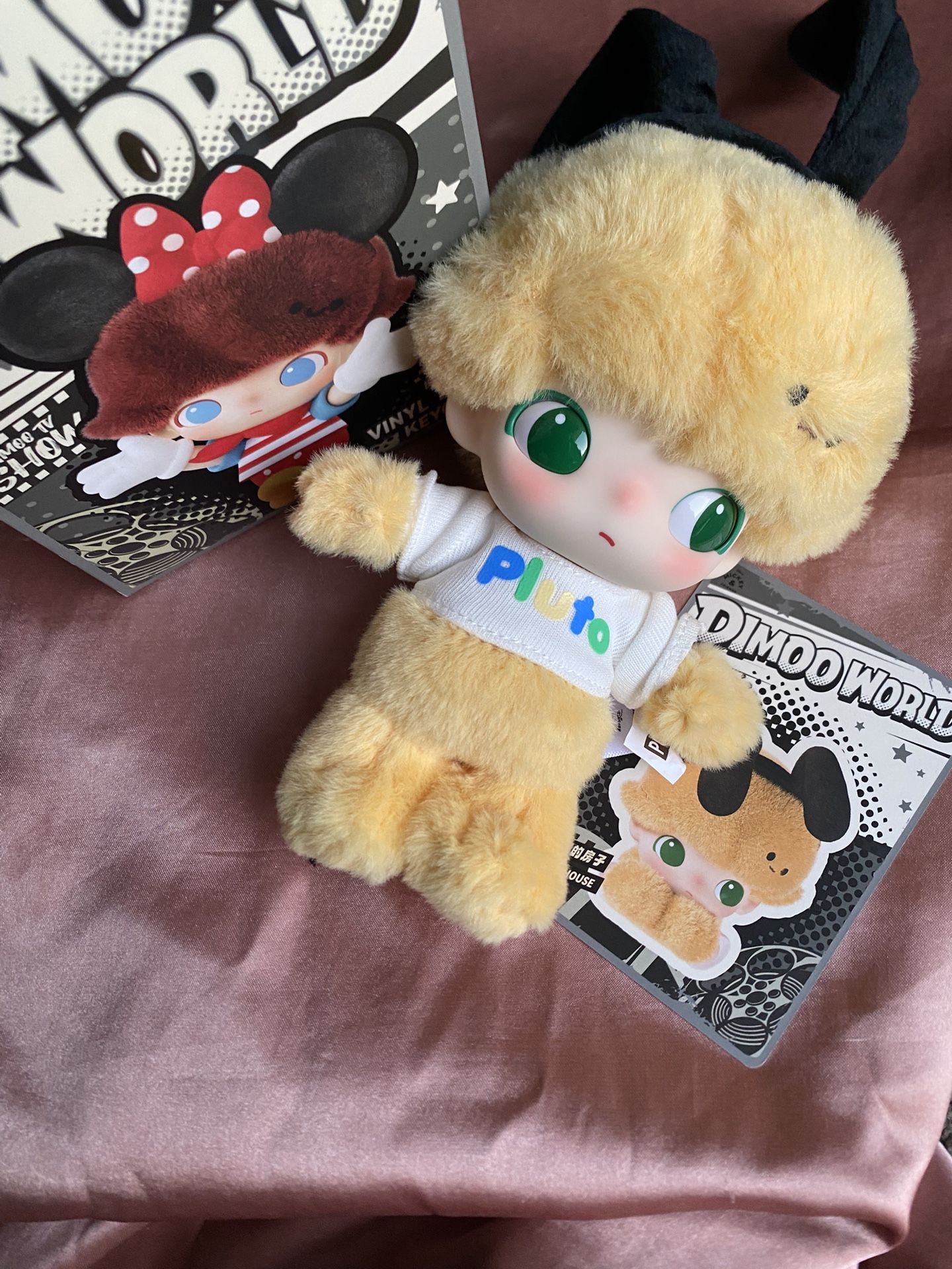 Authentic POPMART Dimoo World X Disney Vinyl Keychain Plush
