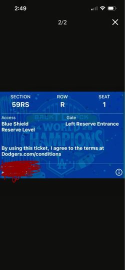 Dodgers ticket