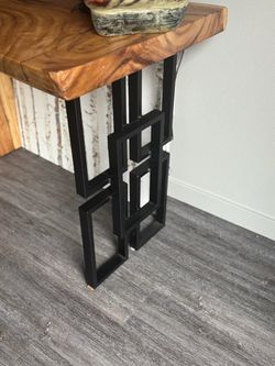 Unusual shaped table for many used