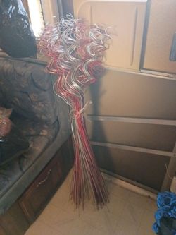 Deco stick red silver