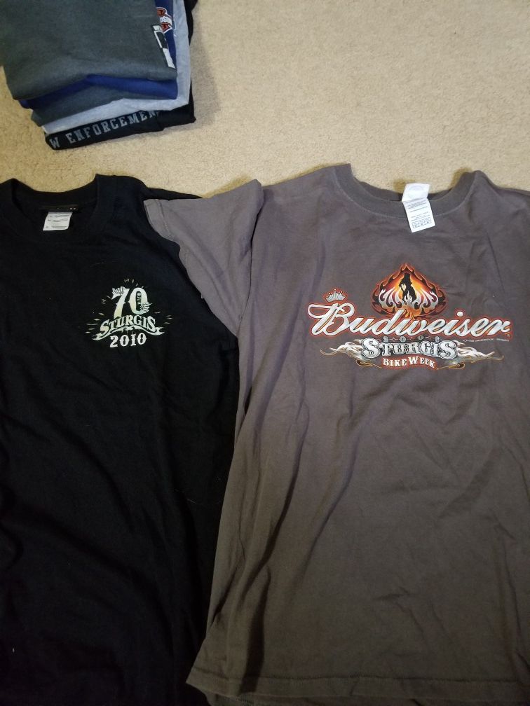 Sturgis and iron horse shirts medium