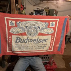 Original Budweiser Pillow Case And Beach Towel