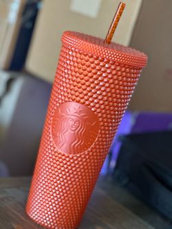 Orange Starbucks Tumbler