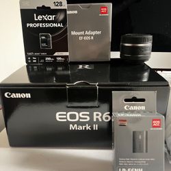 canon r6 mark ii with extras (like new)