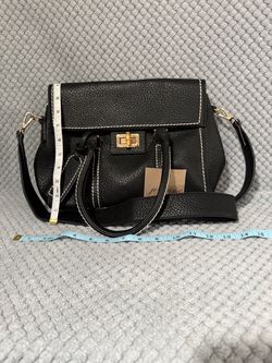 Je t'aime Black Pebbled Crossbody Handbag