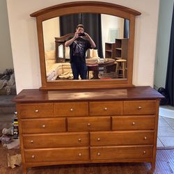9 drawer dresser with mirror $400 or best offer