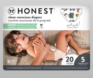 QTY 2 Honest Pampers SIZE 5