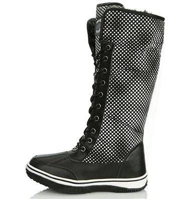 NEW Size 11 Women Snow Winter Boots Knee High 2-Tone Zipper Insulated