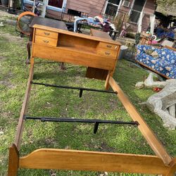 vintage wooden bed $100
