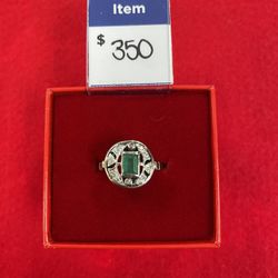 Green Emerald Ring 