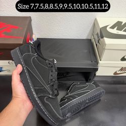 Nike Air jordan 1 low travis Scott Black Phantom Size 7,7.5,8,8.5,9,9.5,10,10.5,11,12 