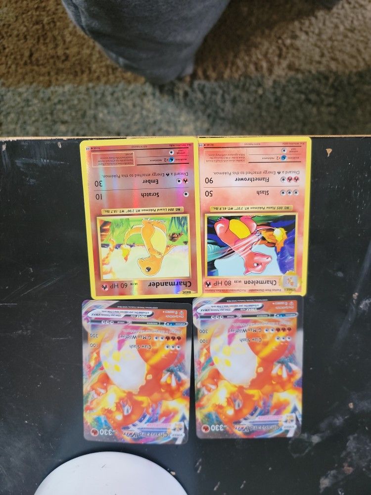 4 Rare Pokemon Cards 