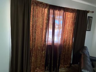 Brown curtains