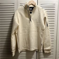 DKNY Sweatshirt Pullover Small Eggshell White