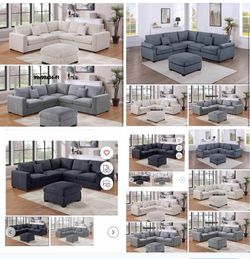 Sectional with ottoman set 99”x99”