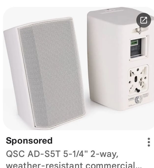 AD-S4T AcousticDesign™ Series 4" two-way, foreground/background loudspeaker with 70/100V transformer