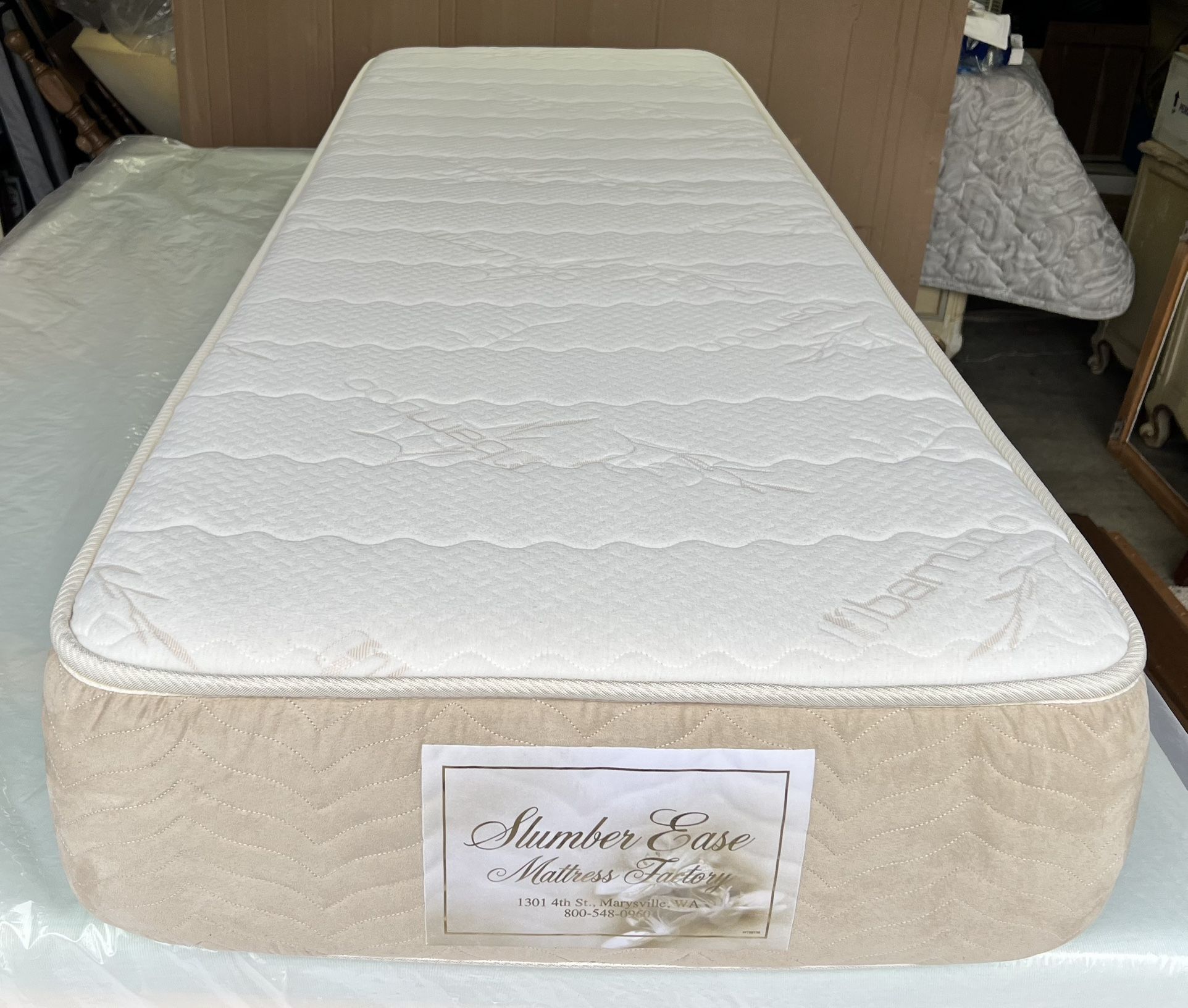 Slumber Ease Bamboo Mattress Sample 72” By 26” By 9”