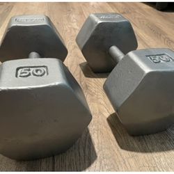 Vintage set.  (2) IVANKO Hex Dumbbells   50 lbs  Total: 100 lbs  $1.8 per pound.