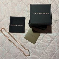 The Pearl Source: Pink Freshwater Pearl Necklace (Real)