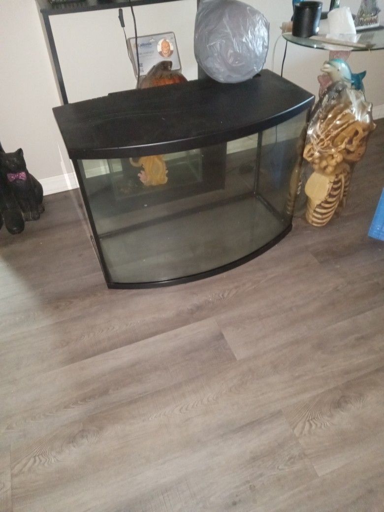 Large 37.5 Gal Fish Tank With Led Light Hood
