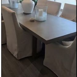Restoration Hardware (RH) Plinth-style or Parsons-style dining table
