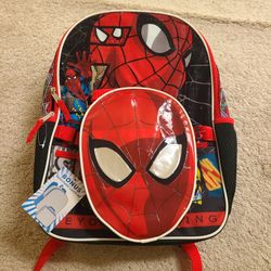 Brand new spiderman backpack with lunchbox
